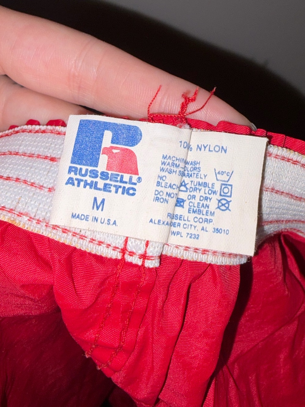 Vintage Russell Athletic Red Women’s Athletic Shorts - Picture 2 of 4